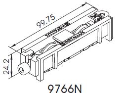 Chariot réglable double galet polyamide 150° Ø 22 mm INSTALLUX – Dim.: 2.35 l x 2.40 h cm – Image 2