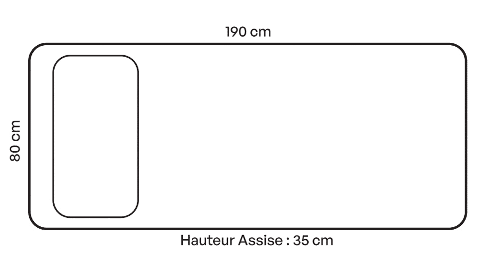 Méridienne Daybed en lin déhoussable- bleu nuit – Image 5