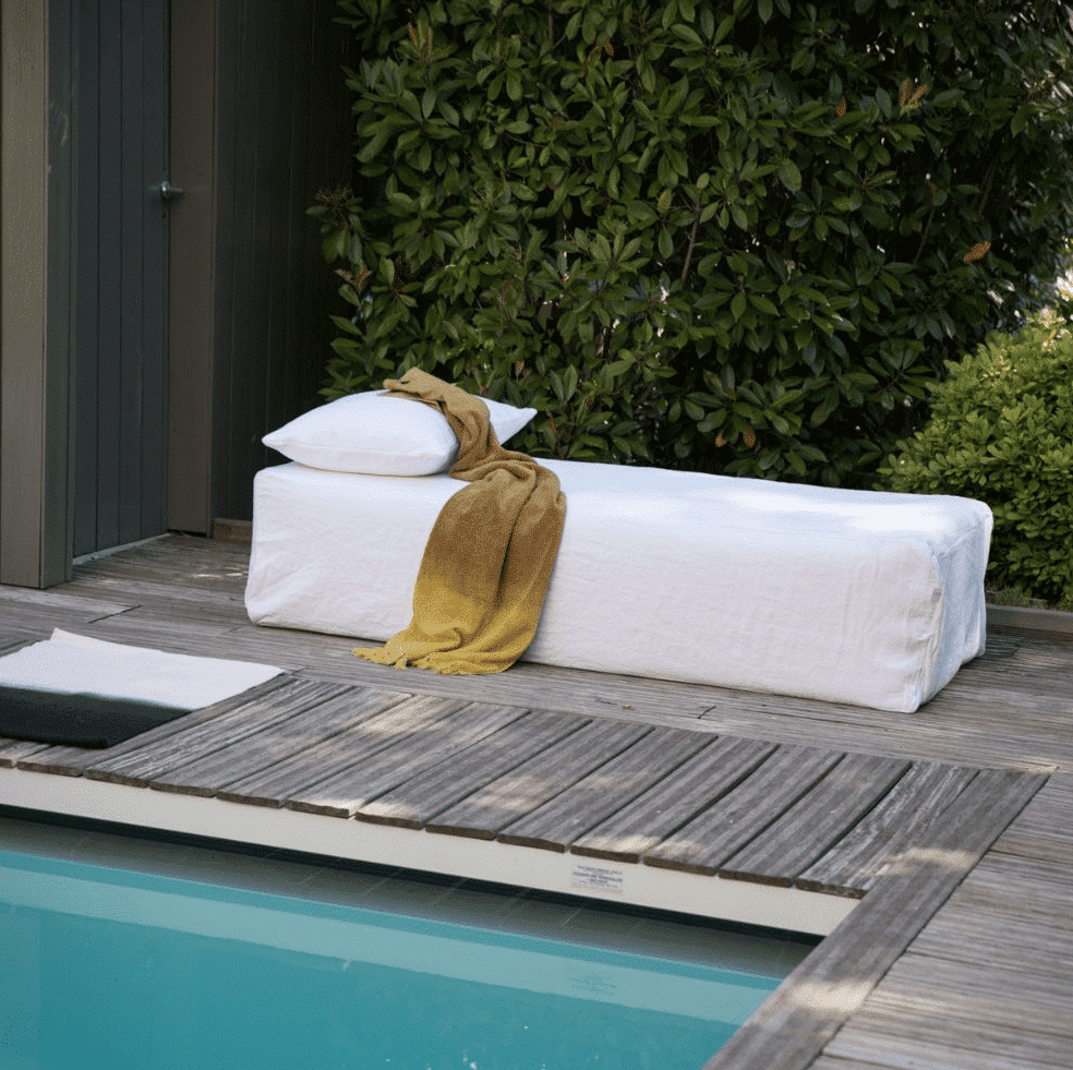 Méridienne Daybed en lin déhoussable- bleu nuit – Image 6