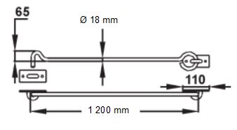 Arc boutant avec 2 platines pour portail bois – Image 5