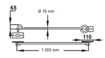 Arc boutant avec 2 platines pour portail bois – Image 4