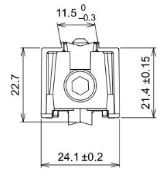 Chariot DS4587 réglable double galet polyamide 150° Ø 23 mm – Dim.: 2.41 l x 2.14 h cm – Image 2