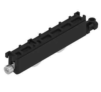 Chariot DS4811 réglable double galet polyamide R3 Ø 25 mm – Dim.: 1.58 l x 2.55 h cm