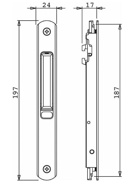 Kit de fermeture cuvette PRATIKA GIESSE pour coulissant – Image 3