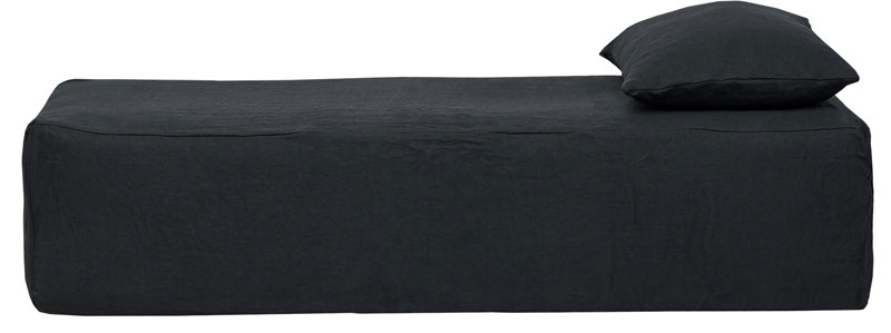 Méridienne Daybed en lin déhoussable- bleu nuit – Image 4