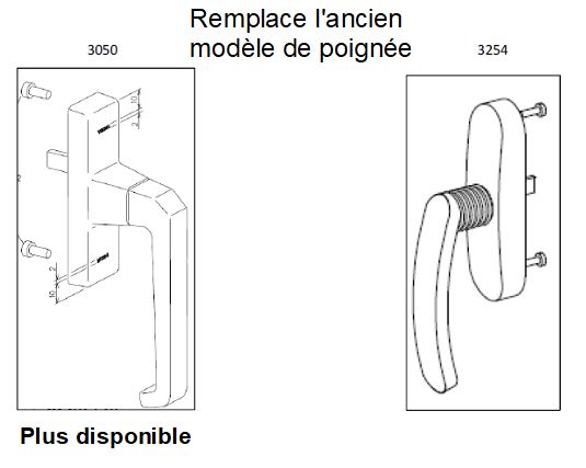 Crémone à 1 fourche pour oscillo-battant Technal T3254 – Image 3