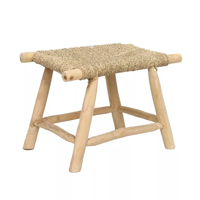 Tabouret tressage Jonc de mer naturel